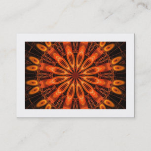 Carte De Visite Kaleidoscope orange 02 (bordé)