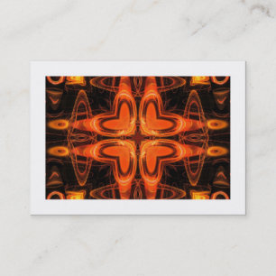 Carte De Visite Kaleidoscope orange 03 (bordé)