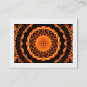Carte De Visite Kaleidoscope orange 04 (bordé)