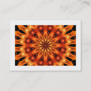 Carte De Visite Kaleidoscope orange 05 (bordé)