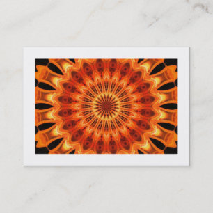 Carte De Visite Kaleidoscope orange 06 (bordé)