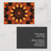 Carte De Visite Kaléidoscope orange 07 (Devant / Derrière)