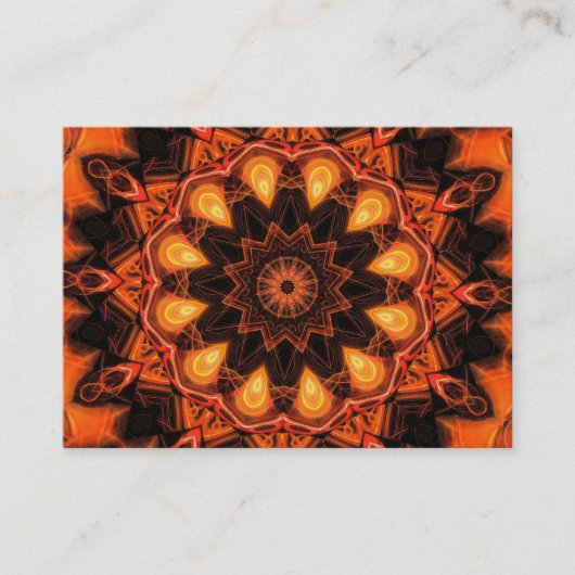 Carte De Visite Kaléidoscope orange 07 (Devant)