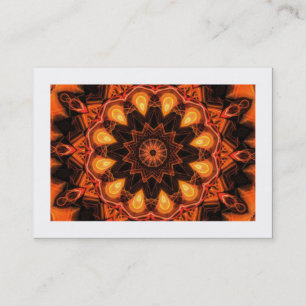Carte De Visite Kaleidoscope orange 07 (bordé)