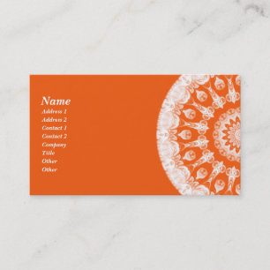 Carte De Visite Kaléidoscope orange de sorbet