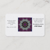 Carte De Visite Kaléidoscope pourpre de perle (Dos)