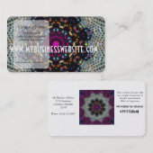 Carte De Visite Kaléidoscope pourpre de perle (Devant / Derrière)