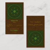 Carte De Visite Kaléidoscope vert de floraison (Devant / Derrière)