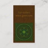 Carte De Visite Kaléidoscope vert de floraison (Dos)