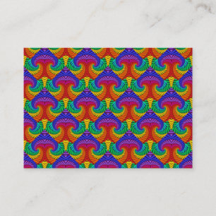 Carte De Visite Kaleidoscope Vintage et fractal arc-en-ciel