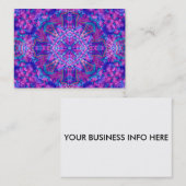 Carte De Visite Kaleidoscope Vintage violet et bleu (Devant / Derrière)