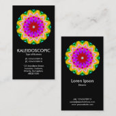 Carte De Visite Kaliedoscopic Mandala 02 - Noir (Devant / Derrière)