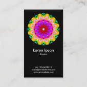 Carte De Visite Kaliedoscopic Mandala 02 - Noir (Dos)