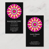 Carte De Visite Kaliedoscopic Mandala 05 - Noir (Devant / Derrière)