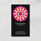 Carte De Visite Kaliedoscopic Mandala 05 - Noir (Dos)