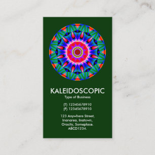 Carte De Visite Kaliedoscopic Mandala - Vert foncé (003300)