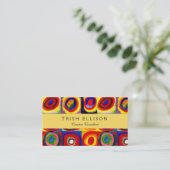 Carte De Visite Kandinsky Farbstudie Cercles Carré Quadrate Art (Debout devant)