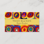 Carte De Visite Kandinsky Farbstudie Cercles Carré Quadrate Art (Devant)