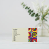 Carte De Visite Kandinsky Farbstudie Quadrates Cercles Art  (Debout devant)