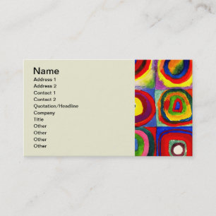 Carte De Visite Kandinsky Farbstudie Quadrates Cercles Art