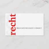 Carte De Visite Kanzlei Visitenkarte (Dos)