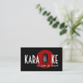 Carte De Visite Karaoke Club et Bar Performance Animation (Debout devant)