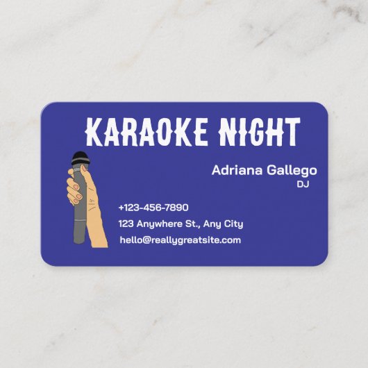 carte de visite karaoke dj (modifiable) (Devant)