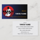 CARTE DE VISITE KARATE 01 (Devant / Derrière)