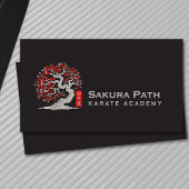 Carte De Visite Karate Academy - Red Blossom Sakura
