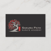 Carte De Visite Karate Academy - Red Blossom Sakura (Devant)