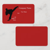 Carte de visite karaté blanche de base modèle entr (Devant / Derrière)