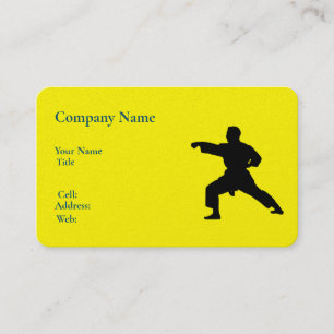 Carte de visite karaté blanche modèle de base pour