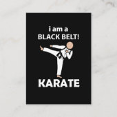 Carte De Visite Karate I am A Black Belt Karate (Devant)