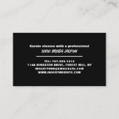 Carte De Visite Karate Silhouette, Karate Sensei (Dos)