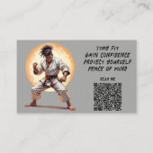 Carte De Visite Karate Taekwondo Judo Instructeur en arts martiaux (Dos)