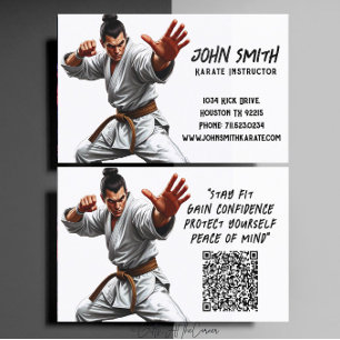 Carte De Visite Karate Taekwondo Judo Instructeur en arts martiaux