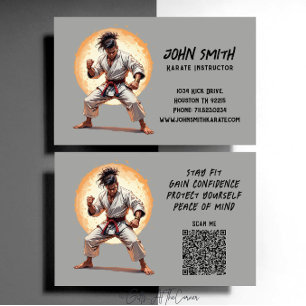 Carte De Visite Karate Taekwondo Judo Instructeur en arts martiaux