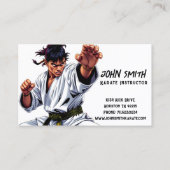 Carte De Visite Karate Taekwondo Judo Martial Arts Instructor (Devant)
