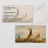 Carte De Visite Karl Bodmer - Sioux teepee (Devant / Derrière)
