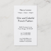 Carte De Visite KARMA du CACHEMIRE, DAME EXOTIQUE dans BLEU et (Dos)