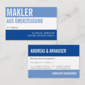 Carte De Visite Kartenhaus Makler Termin Visitenkarten (Devant / Derrière)