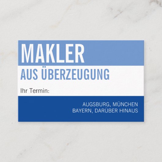 Carte De Visite Kartenhaus Makler Termin Visitenkarten (Devant)