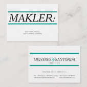 Carte De Visite Kartenhaus | Ungewöhnliche Geschäftsausstattung (Devant / Derrière)