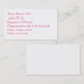 Carte De Visite katia Sanchez (Devant / Derrière)