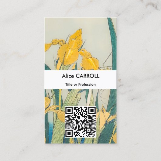 Carte De Visite Katsushika Hokusai - Grasshopper et Iris (Devant)