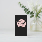 Carte De Visite Kawaii Cute Pastel Goth Moon (Debout devant)