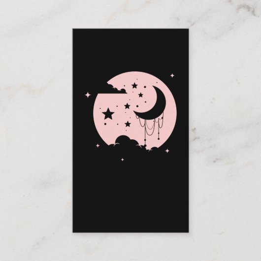 Carte De Visite Kawaii Cute Pastel Goth Moon (Devant)
