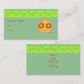 Carte De Visite Kawaii de pois chiche (Devant / Derrière)