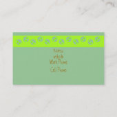 Carte De Visite Kawaii de pois chiche (Dos)