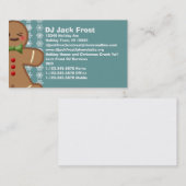 Carte De Visite Kawaii Gingerbread Homme & Snowflakes (Devant / Derrière)